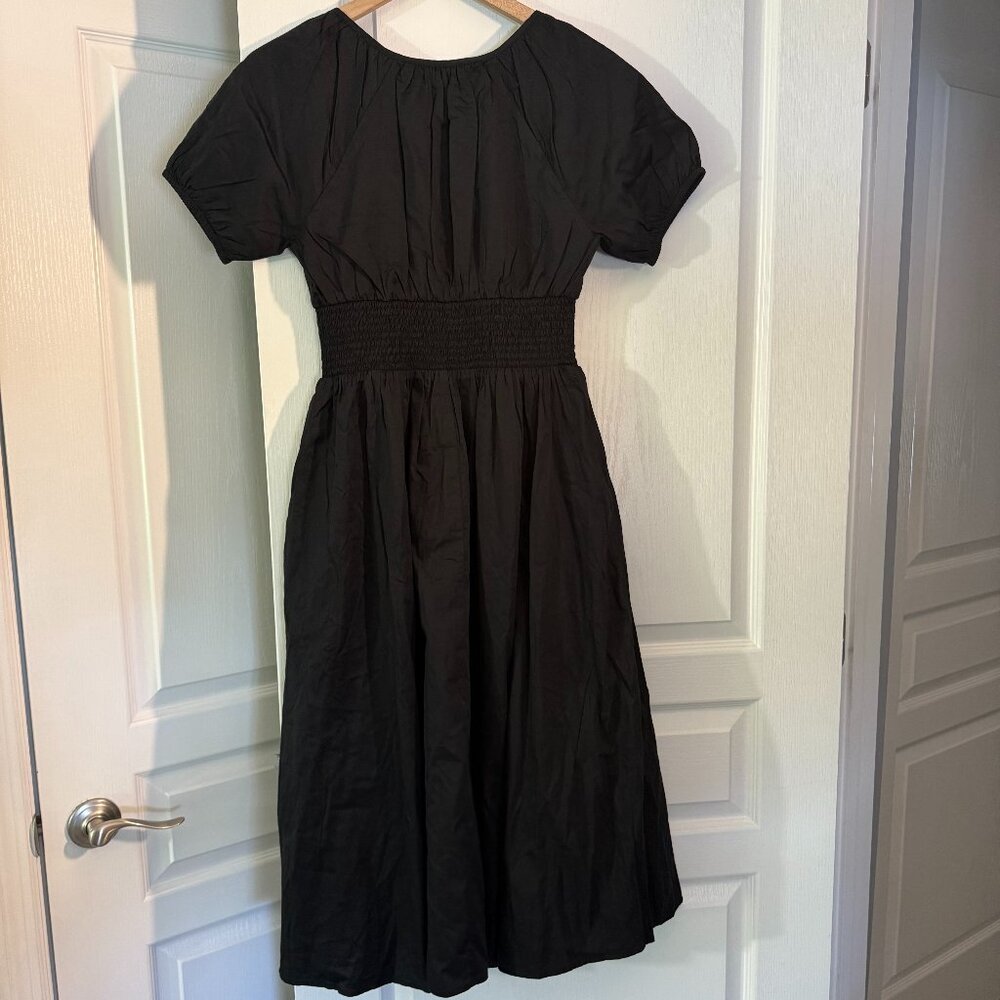 NWT - The Drop - Size X-Small - Daksha Smocked Black Dress - Picture 3 of 3